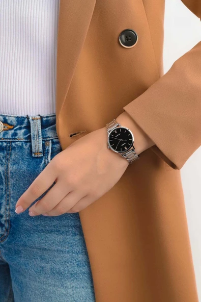 Casio CSISTE29 Kadranı Siyah Kordonu Gümüş Renk Hediye Paketli Kadın Kol Saati - Resim 7