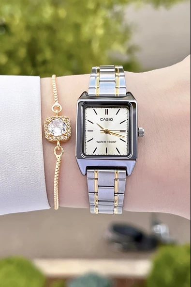 Casio CSISTE39 Gold Gümüş Renk Hediye Paketli Kadın Kol Saati - Resim 4