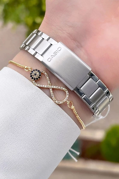 Casio CSISTE29 Kadranı Siyah Kordonu Gümüş Renk Hediye Paketli Kadın Kol Saati - Resim 6