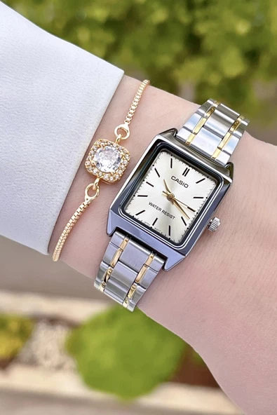 Casio CSISTE39 Gold Gümüş Renk Hediye Paketli Kadın Kol Saati - Resim 2