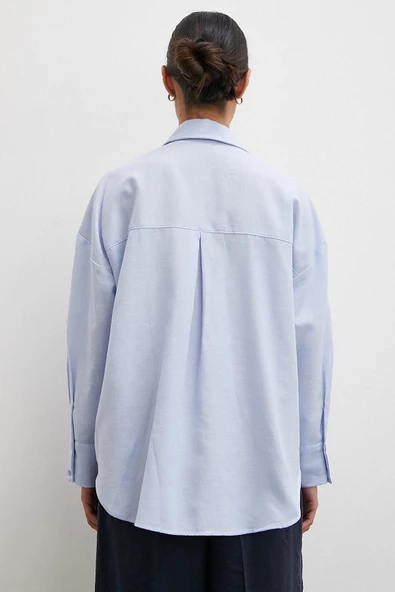 Klasik Gömlek Mavi - Resim 2