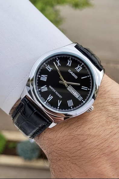 Casio CSISTE8 Kasası Gümüş Kordonu Siyah Renk Hediye Paketli Erkek Kol Saati - 3