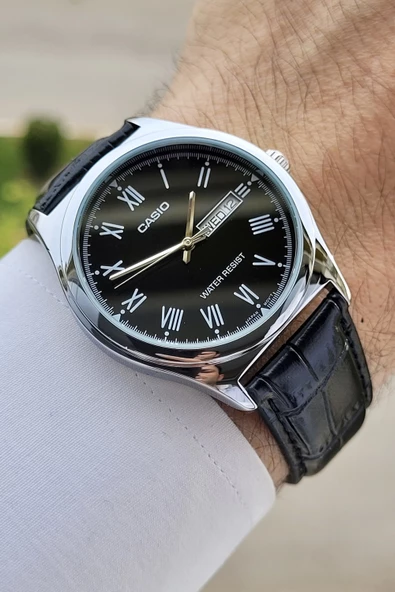 Casio CSISTE8 Kasası Gümüş Kordonu Siyah Renk Hediye Paketli Erkek Kol Saati - 4