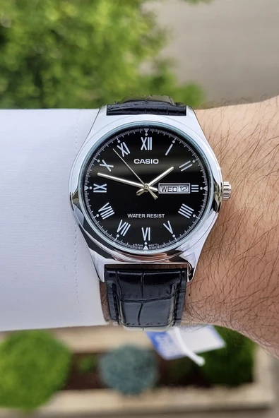 Casio CSISTE8 Kasası Gümüş Kordonu Siyah Renk Hediye Paketli Erkek Kol Saati - 2