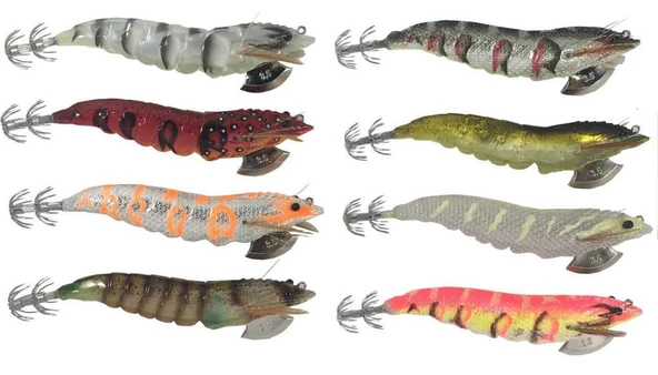 Savage Gear 3D Shrimp Egi Jig 9cm 23g Suni Yem Kalamar Zokası