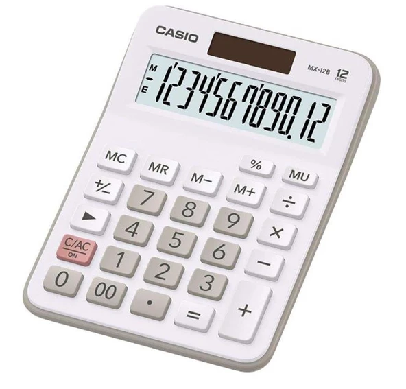 Casio MX-12B-WE Beyaz 12 Hane Masa Üstü Hesap Makinesi ürün görseli 1
