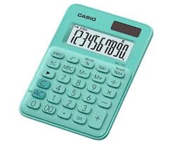 Casio MS-7UC-GN 10 Hane Yeşil Masa Üstü Hesap Makinesi ürün görseli 1