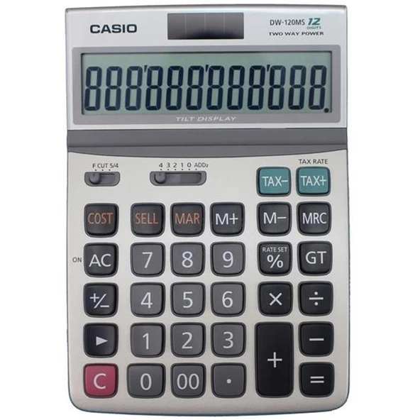 Casio DW-120MS Oynar Başlıklı 12 Hane Masa Üstü Hesap Makinesi ürün görseli 1