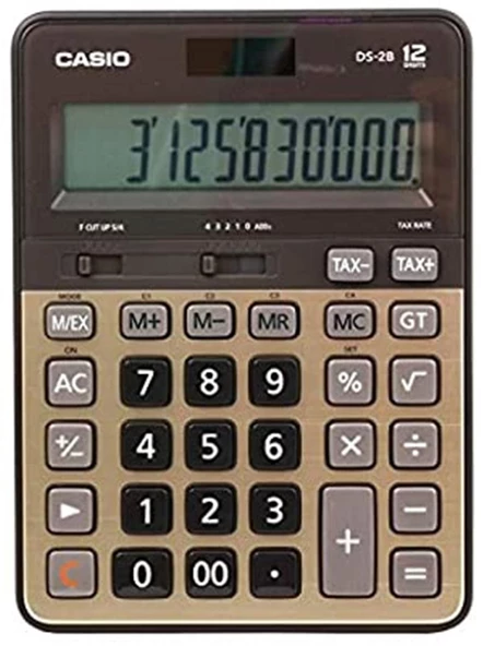 Casio DS-2B-GD Profesyonel 12 Hane Masa Üstü Hesap Makinesi ürün görseli 1