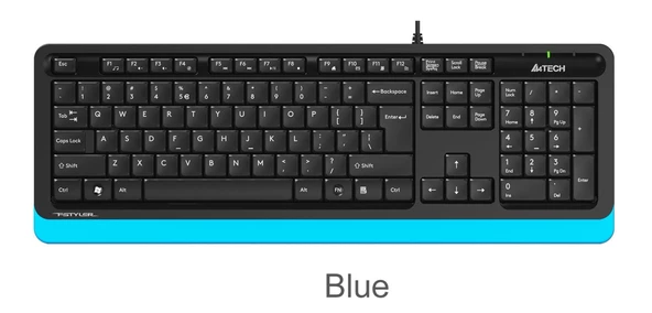 A4 Tech Fk10 Q Usb Fsytyler Mavi Tr Fn-Multimedya Klavye - Resim 2