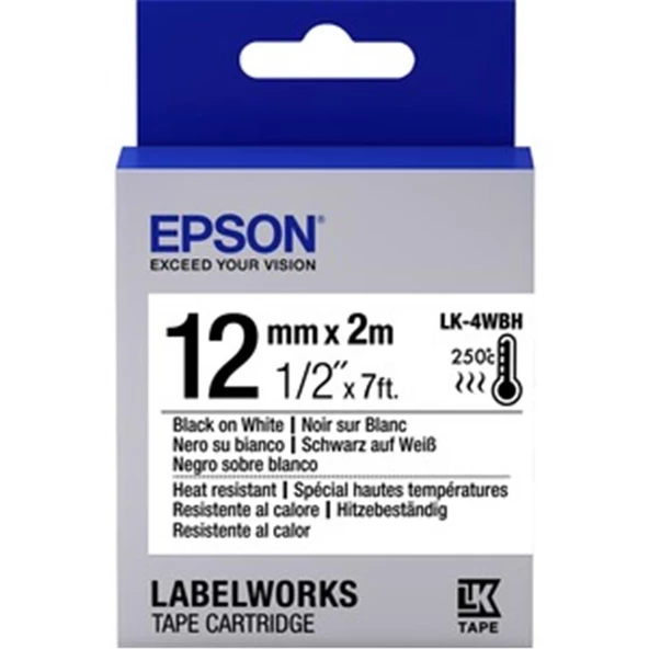 Epson LK-5SBE Mat Siyah Üzeri Silver 18mm 9Metre Etiket ürün görseli 1