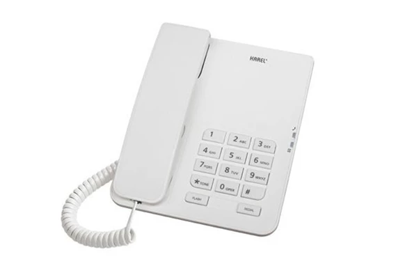 Karel Tm140 Beyaz Analog Masa Üstü Kablolu Telefon ürün görseli 1