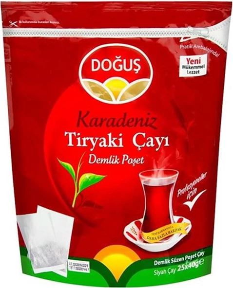 Doğuş Karadeniz Tiryaki Demlik Poşet Çay 25x40 gr ürün görseli 1