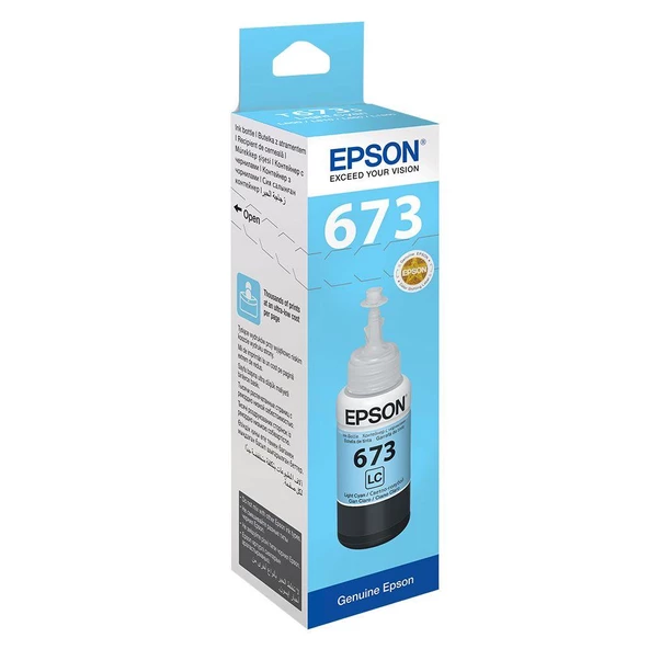 Epson T6735 Light Cyan Açık Mavi Şişe Mürekkep T67354A ürün görseli 1