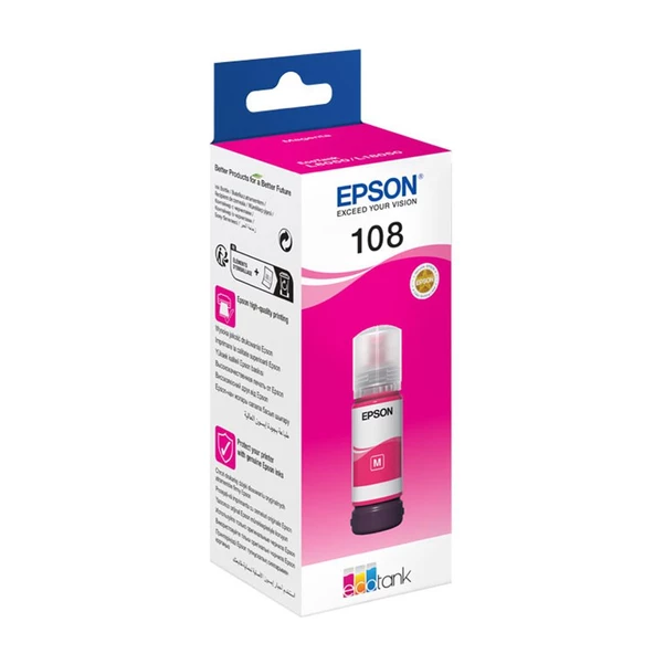 Epson T09C3 108 Magenta Kırmızı Şişe Mürekkep T09C34A L18050-L8050 ürün görseli 1