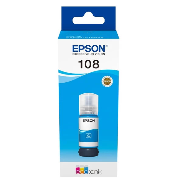 Epson T09C2 108 Cyan Mavi Şişe Mürekkep T09C24A L18050-L8050 ürün görseli 1