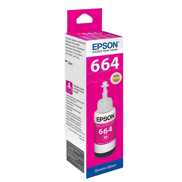 Epson T6643 Magenta Kırmızı Şişe Mürekkep T66434A ürün görseli 1