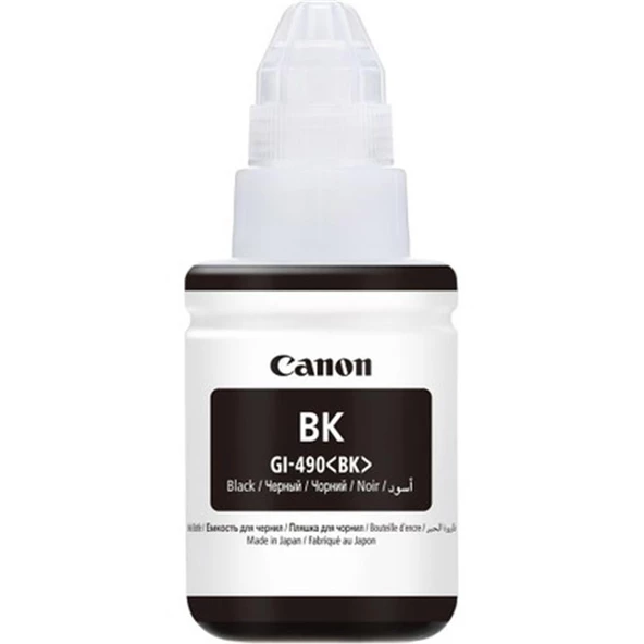 Canon GI-490BK Black Siyah Şişe Mürekkep G1411-2411-3411-4411 ürün görseli 1