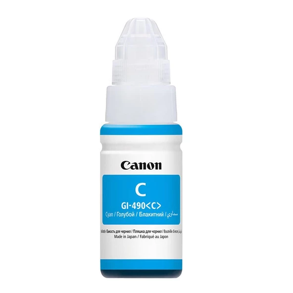 Canon GI-490C Cyan Mavi Şişe Mürekkep G1411-2411-3411-4411 ürün görseli 1