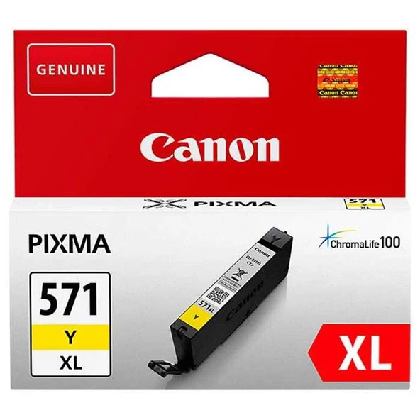 Canon CLI-571XL Y Yellow Sarı Yüksek Kapasiteli Mürekkep Kartuş TS5050-9050 ürün görseli 1