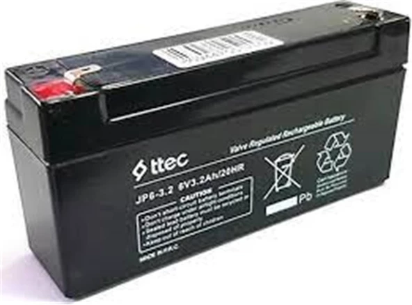 Ttec 6V 3.2AH Bakımsız Kuru Akü ürün görseli 1