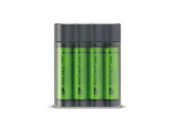 GP X411 AA 2700 mAh Şarjlı Kalem Pil 4 Adet + Şarj Cihazı Gpx411270AAHCEMTB-2EAB4 ürün görseli 1