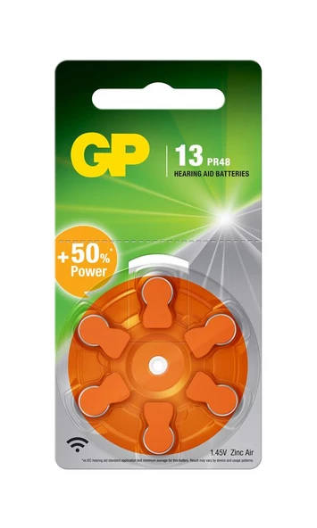 GP ZA13 1.4V Düğme Kulaklık Pili  6'lı Paket ürün görseli 1