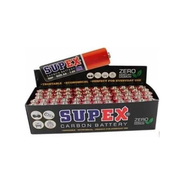 Supex R6 Çinko 60lı Kalem Pil ürün görseli 1