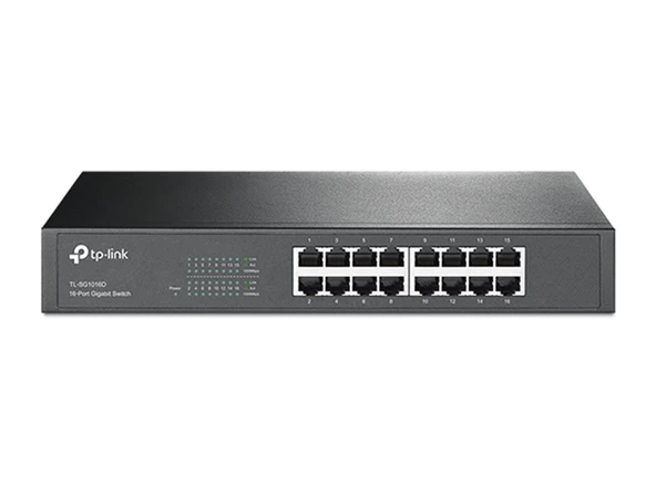 Tp-Link TL-SG1016D 16 Port 10-100-1000 Mbps Switch Çelik Kasa Rack Mount ürün görseli 1