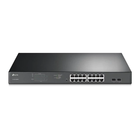 Tp-Link TL-SG1218MPE 16 Port 10-100-1000 Poe+ Switch 2 Port SFP Çelik Kasa Rack Mount ürün görseli 1
