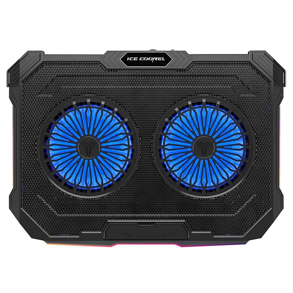 Rampage Sirius S46 RGB Işıklı 2 Fanlı Yükseklik Ayarlı 125 -125-15 2 USB Port Notebook Soğutucu - Resim 2