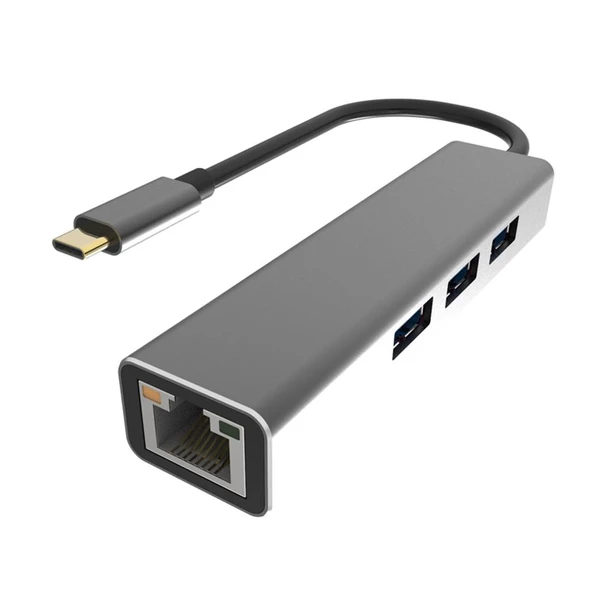 Vcom DH311A Type-C To USB3.0-3+RJ45 Çoklayıcı ürün görseli 1