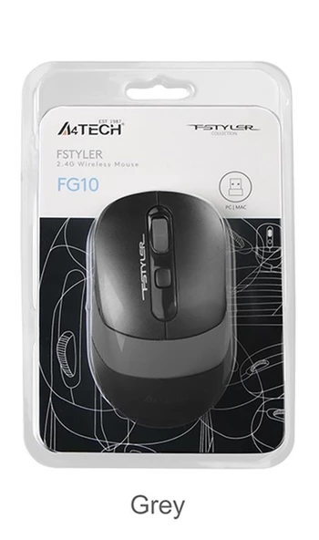 A4 Tech Fg10 Gri Nano Kablosuz Optik 2000 Dpı Mouse ürün görseli 1