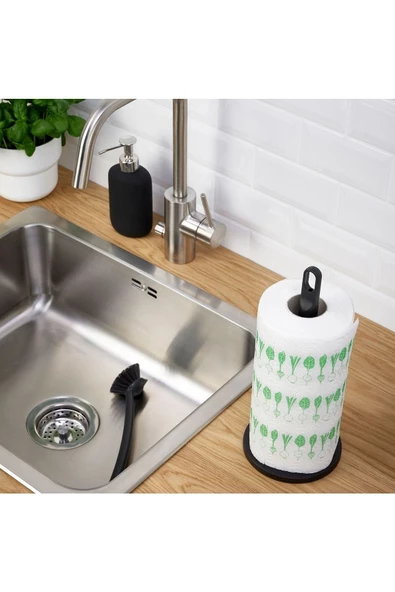 IKEA Famılj Peçetelik Kağıt Havlu Standı  Antrasit Siyah 30 cm - 3