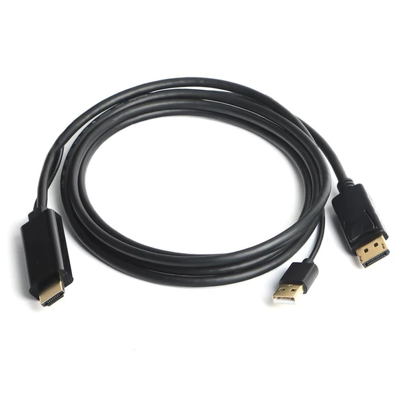Dark DK-CB-AHDMIXDP2 HDMI to DisplayPort Dönüştürücü 2 Metre USB Güç Kablosu Destekli Kablo ürün görseli 1