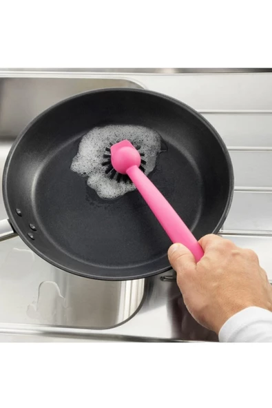 IKEA Rinnig Bulaşık Fırçası Sünger Vantuzlu Pembe - 2