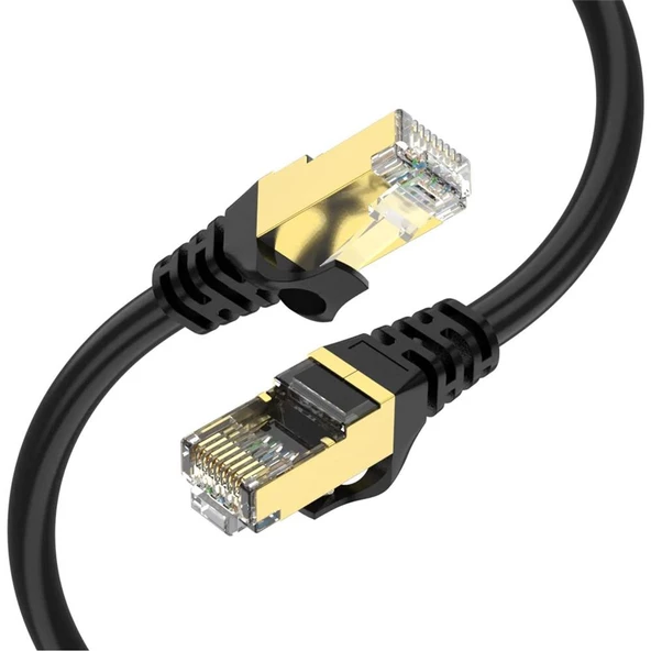 Qgeem QG-OT0601 1mt Cat6 CU AWG24-7 UTP Siyah Network Kablosu ürün görseli 1