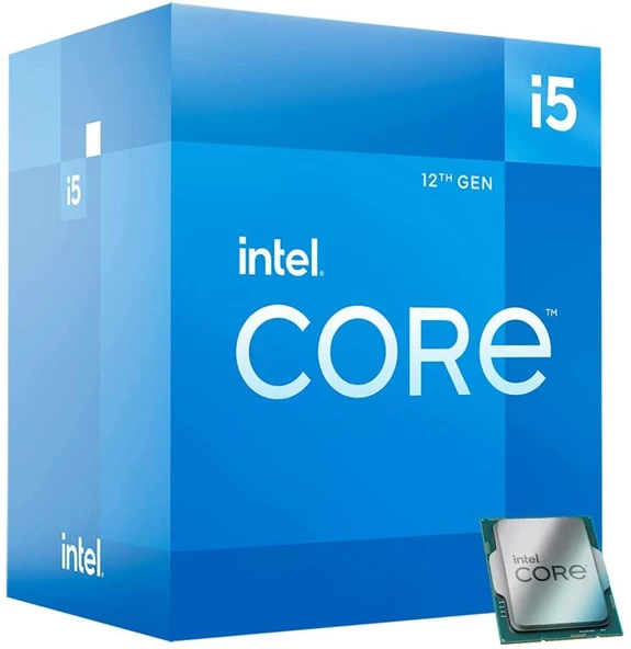 Intel Core i5 12400F 2.5 GHz 4.4 GHz 18MB LGA1700P VGAsız Fanlı Box Kutulu 12.Nesil İşlemci ürün görseli 1