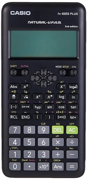 Casio FX-82ES Plus Siyah Bilimsel Fonksiyonlu Hesap Makinesi 2.Versiyon ürün görseli 1