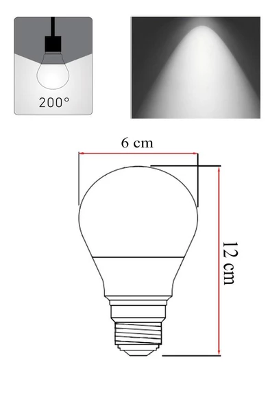 Panosonic 14W (100W) Led Ampul 6500K Beyaz - 3 Adet - 2