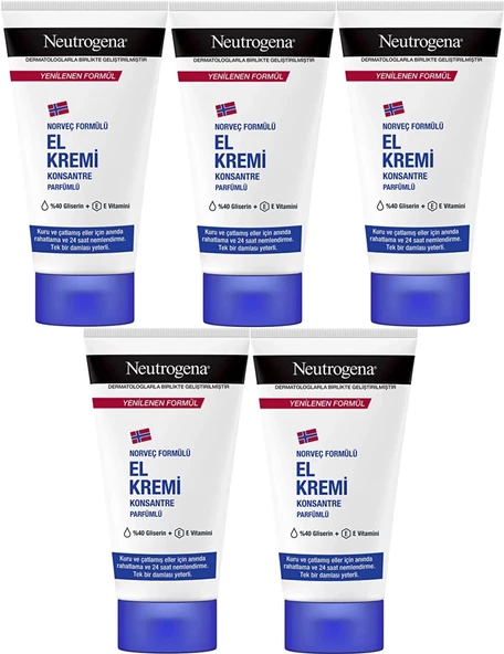 Neutrogena El Bakım Kremi 50ML Parfümlü (5 Li Set)