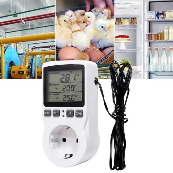 AEK-Tech Prize Takılan Termostat Pratik Sıcaklık Kontrol Cihazı - Resim 6