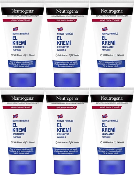 Neutrogena El Bakım Kremi 50ML Parfümlü (6 Lı Set)