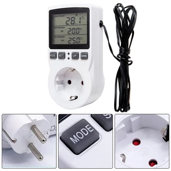 AEK-Tech Prize Takılan Termostat Pratik Sıcaklık Kontrol Cihazı - Resim 2