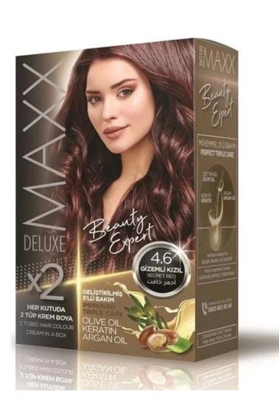 Maxx Deluxe Saç Boyası Set Gizemli Kızıl 4/6