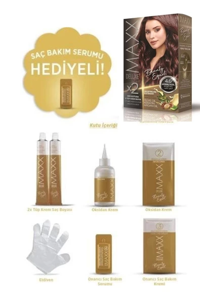 Maxx Deluxe Saç Boyası Set Gizemli Kızıl 4/6 - Resim 2