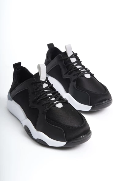 Kadın Bağcıklı Kalın Taban Günlük Spor Ayakkabı Sneaker - Resim 6