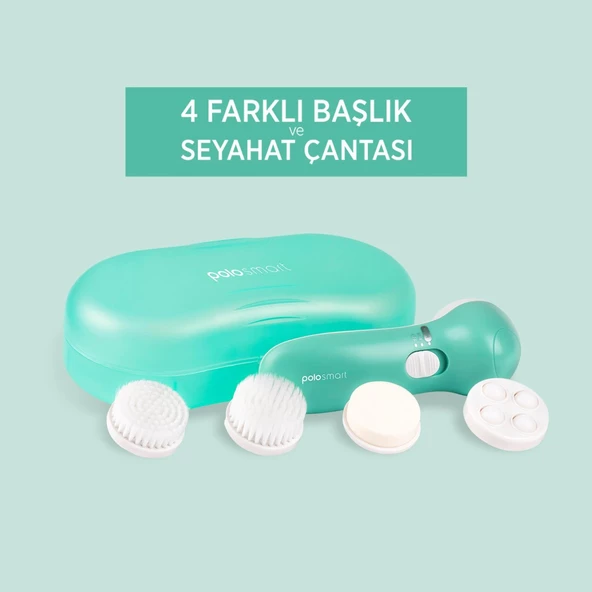 Polosmart Yüz Temizleme Cihazı 4 Başlık ve Taşıma Çantası Set - 2