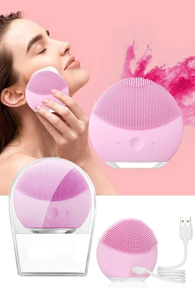 Yüz Temizleme Cihazı Sonik Yüz Temizleyici Pembe - 2