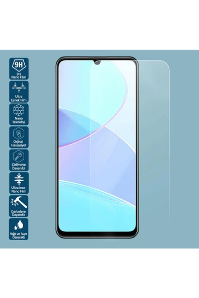 Samsung A15 Uyumlu 9H Blue Nano Kırılmaz Ekran Koruyucu